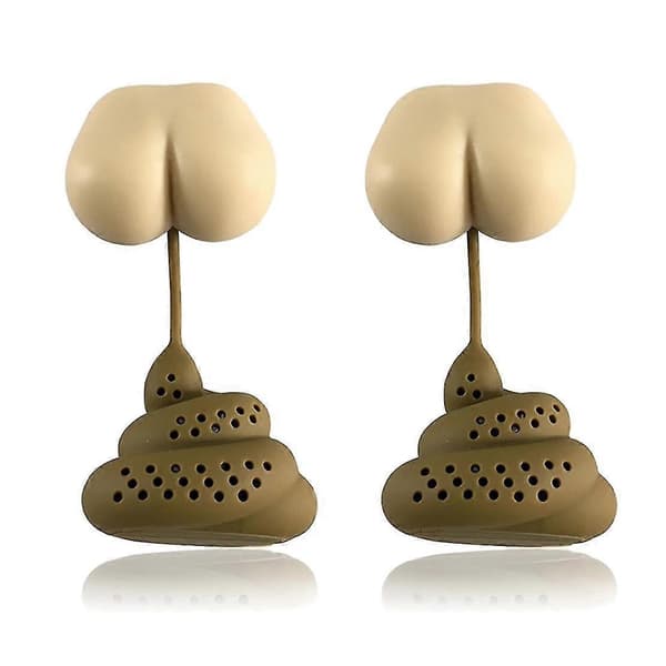 2 stk. Gjenbrukbar Silikon Teinfuser Kreativ Bæsj Formet Morsom Urte Te Kaffe Filter Diffuser Stra
