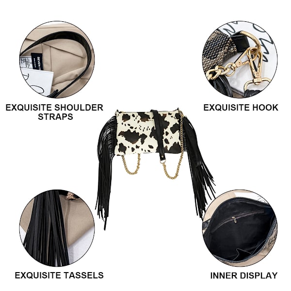 Läder Crossbody Väska Dam Mobil Plånbok Western Cowboy Liten Handväska