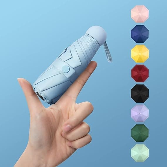 Mini Vindtett Sammenleggbar Reiseparaply, Sol & Regn Paraplyer, Com