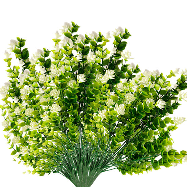 18 Buketter Konstgjorda Blommor Utomhus UV-Resistenta Falska Blommor
