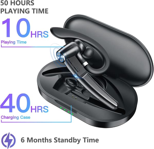 Bluetooth Headset, JOYHOOSH Bluetooth Ørepropp med MIC, Trucker B