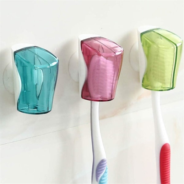 Hygienisk Tandborsthållare, 3-pack Livsmedelsgodkänd Universal Skydd, Perfekt för Hem & Resa