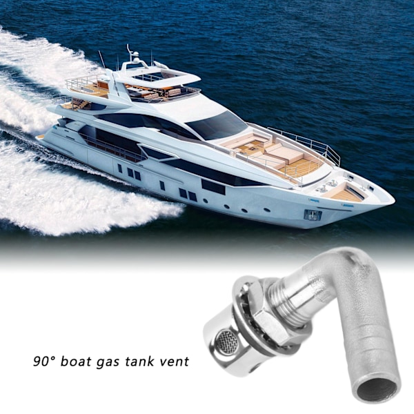 Bådens Benzintankventil 316 Rustfrit Stål 90° Korrosionsbestandig til 5/8 tommer slanger Yacht Marine