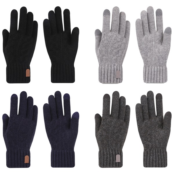 4 par dam vinter touch screen handskar varma fleecefodrade