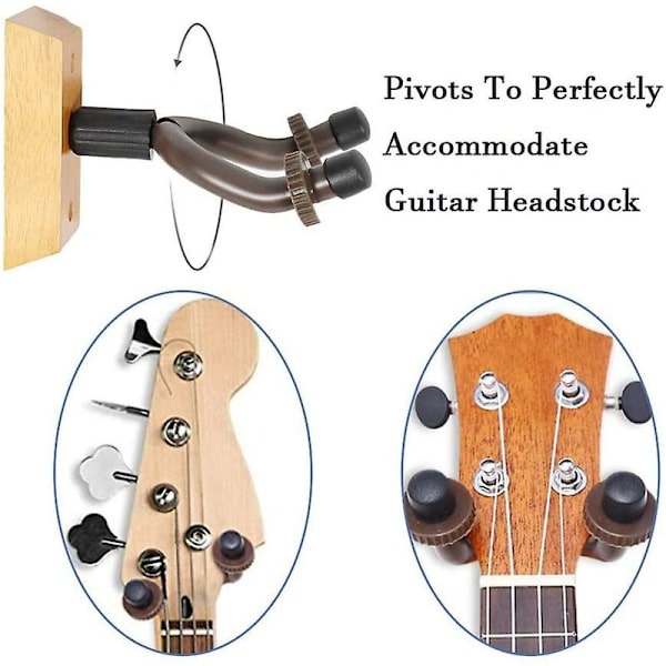 Gitarr Väggfäste Gitarrkrok Gitarrhängare Trä för Akustisk Elgitarr