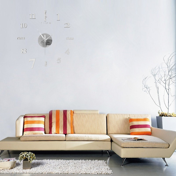 DIY Vægur, 3D Rammeløs Vægur, Moderne Design Dekoration