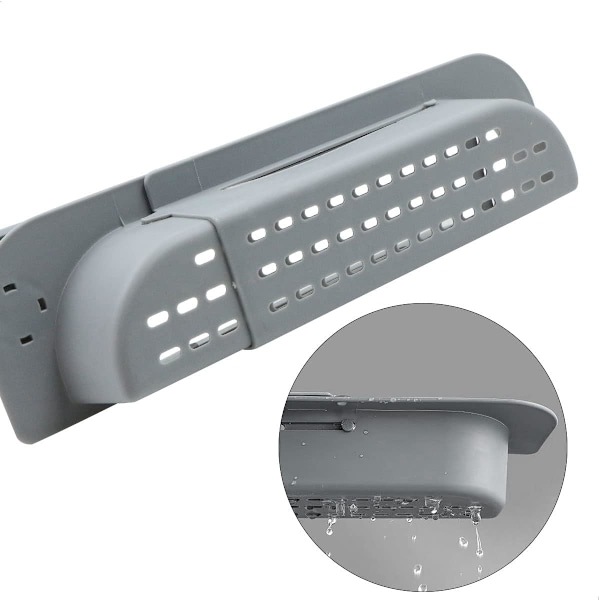 Kjøkkenvask-organisator, KkvoGmle, Plast, 23-45cm, Grå