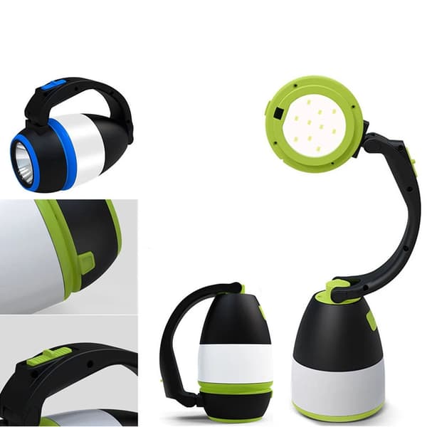 LED Campinglys 3-i-1 Funksjon 3W Bord-, Håndlampe og Lommelykt