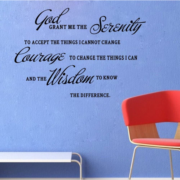 Grant ME The Serenity Prayer Raamatun Lainaus Vinyyli Seinätarra