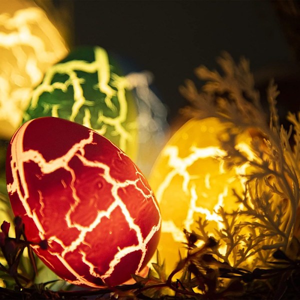 Eggs of Joy: Flerfärgade påskdekorationsslingor, batteridrivna med 20 varmvita LED-lampor, piffa upp dina inom- och utomhusutrymmen för festlig stämning