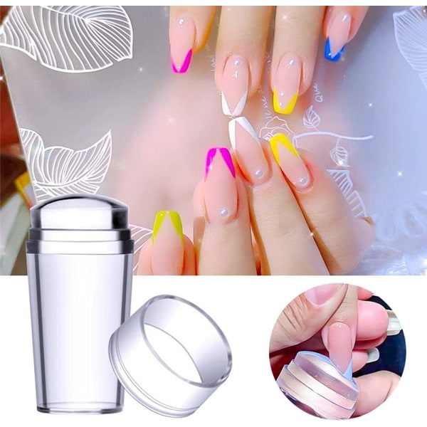 Nail Design Stamper Kit Klar Gele-Stempler med Skraber