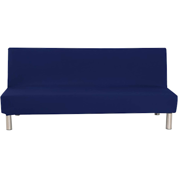 Marineblå armløst sofaovertræk, elastisk seng, futon skærm,