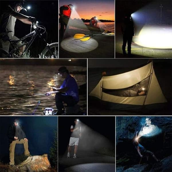 Oppladbare hodelykter, 18000 lumen hodelykter, IPX4 vanntett