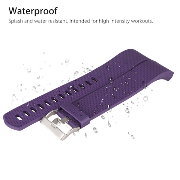 Kompatibel med Fitbit Charge 2-band, 2-pack ersättning mjuk silikon sportband handledsband tillbehör för Fitbit Charge 2 Smartwatch