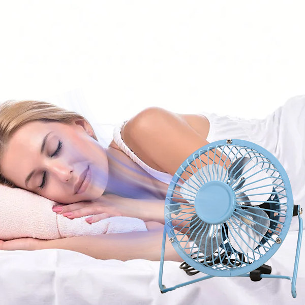 USB Bærbar Gadget Mini USB Fan Lille Desktop Radiator Kølefan Laptop Fan Mini Radiator - Blå