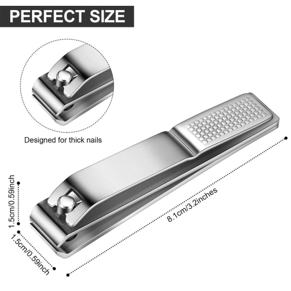 6 st stora tånagelsaxar raka tånagelsaxar i rostfritt stål nagelsaxar för män kvinnor tjocka naglar