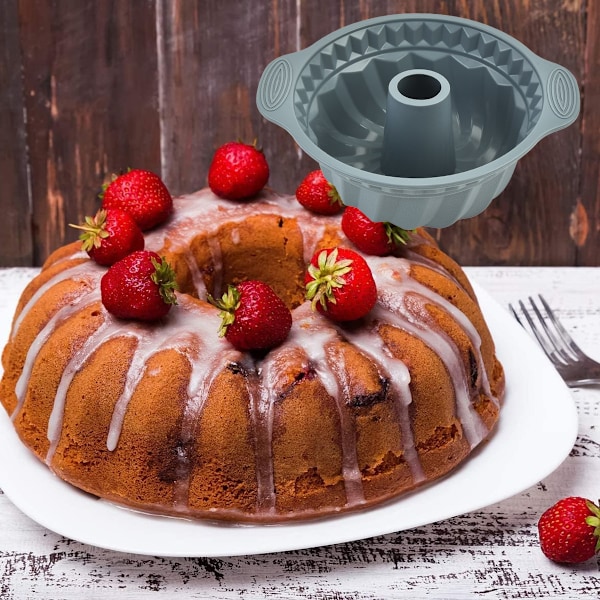 Silikonform för kakor, spiralmönstrad kakembryobakform, bakverktyg, chiffonkakform, non-stick kakform