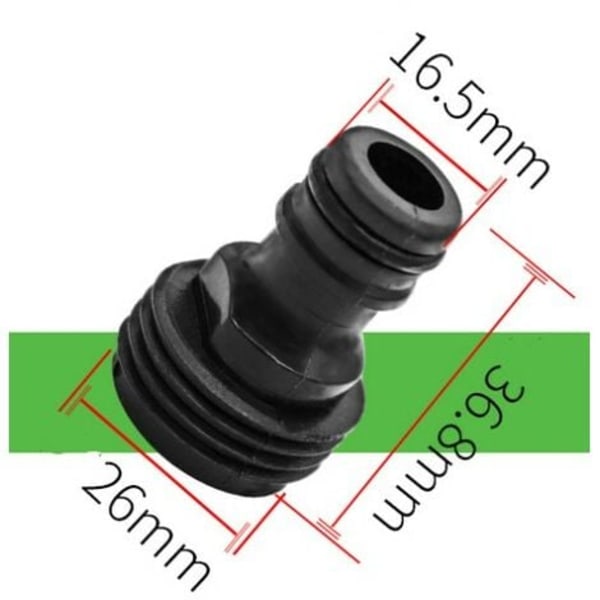 Puutarhan hana-adapteri, urosliitäntä, 26 mm, 3/4\" BSP-kierteinen liitäntä, kasteluadapteri, hanan letkuliitäntä, urosruuvi