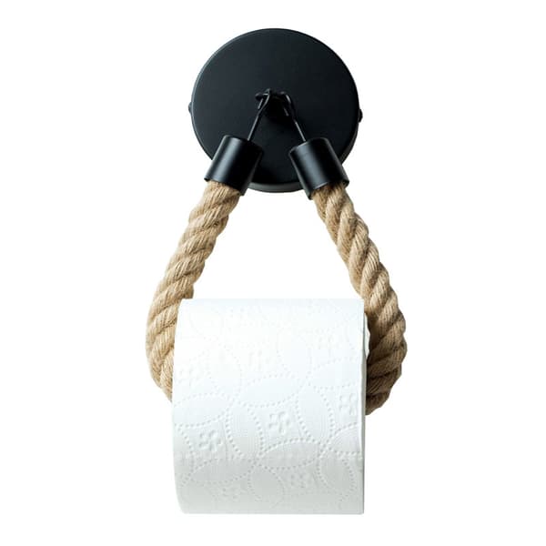 Perforert svart skive papirhåndkleholder + lim for ikke-perforert