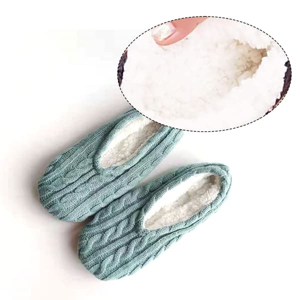 1 par Dam Tjocka & Varma Toffelsockor med Halkskydd - Hemsockor