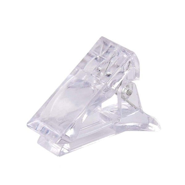 10 st Nagelspetsklämmor för snabbbyggd polygel, polygelklämma för naglar Nagelformad plast klara fingerförlängningsklämmor DIY-manikyr med UV LED-poly