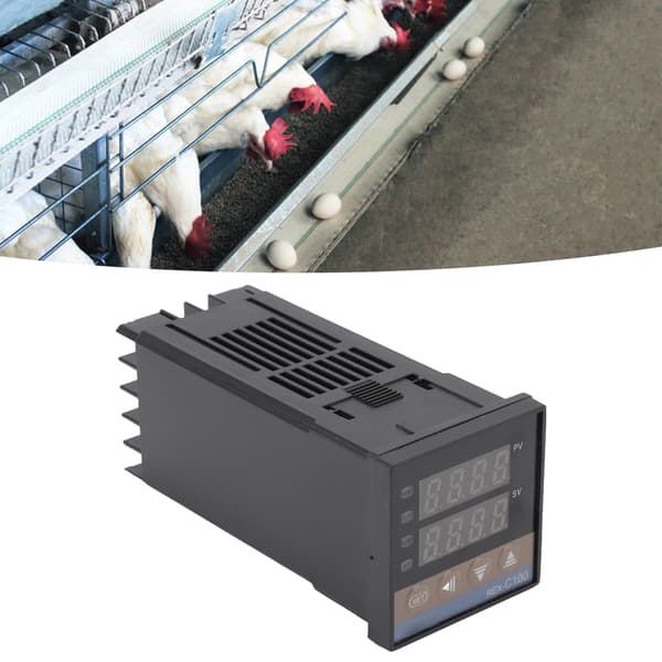 PID Termostat Temperaturregulator Sæt 0‑400℃ Digital Temperaturregulator med Termoelement Relæ AC100‑240V