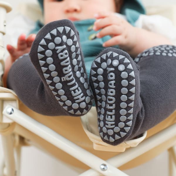 S (0-12 månader) Rekommenderad fotlängd 8-10cm khaki, mörkgrå, 2-pack
