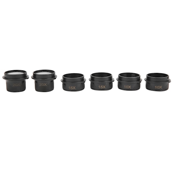 Smyckesförstoringsglas med 2 LED-lampor, 8 utbytbara linser, 10X 15X 20X 25X