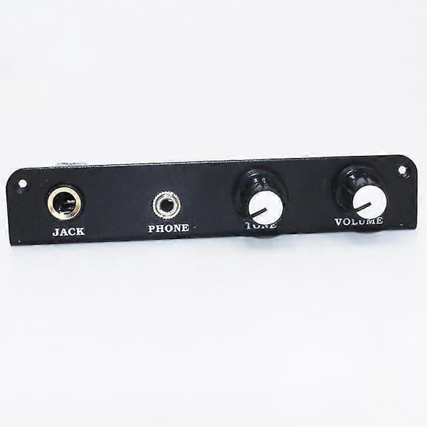 Aktiv Mute Guitar Pickup 3,5 mm Output Stik Pickup Med 9v Batteriboks Sort Silent Guitarra Acces