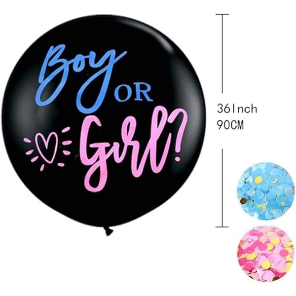 Konfettiballonger, Förtjockade För Könavslöjande, Könavslöjande Ballonger Med Fantastisk Hjärtformad Konfetti, Hållbara Ballonger Perfekta För Att Fånga