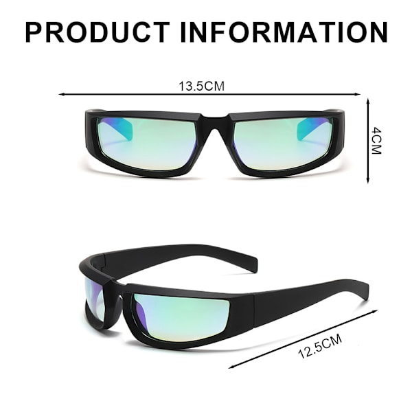 Brilleramme 135mm*125mm, pc-linser, cykelbriller personlighedstrend