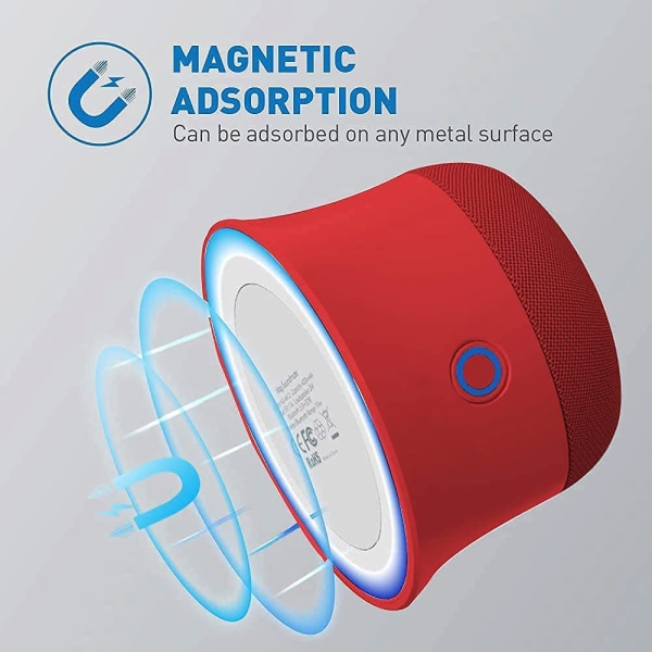 Mini Bluetooth-kaiutin, hämmästyttävä ääni, punainen