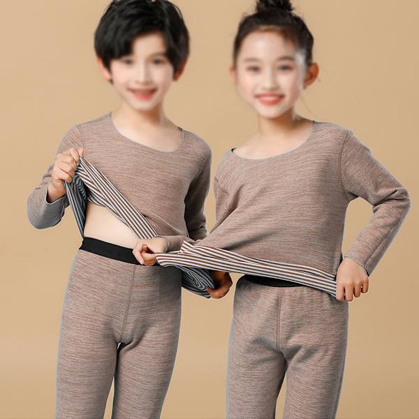 Toddler Pyjamas Jenter Gutter Varme Bomulls Pysjamaser for Barn coffee 100cm