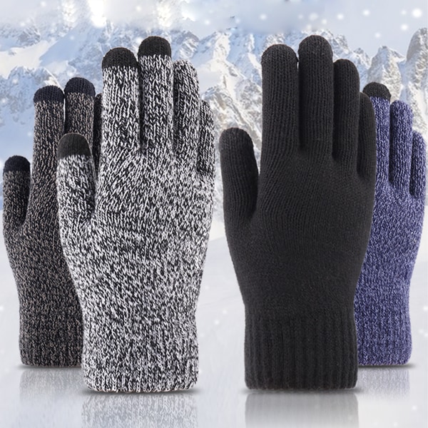 2 Par Dame Vinter Touchscreen Handsker Varme Fleeceforet