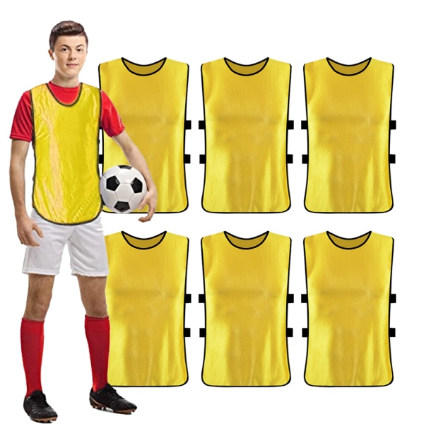 6 Pack Pinnies Vests Practice Jersey for Soccer Training Vest