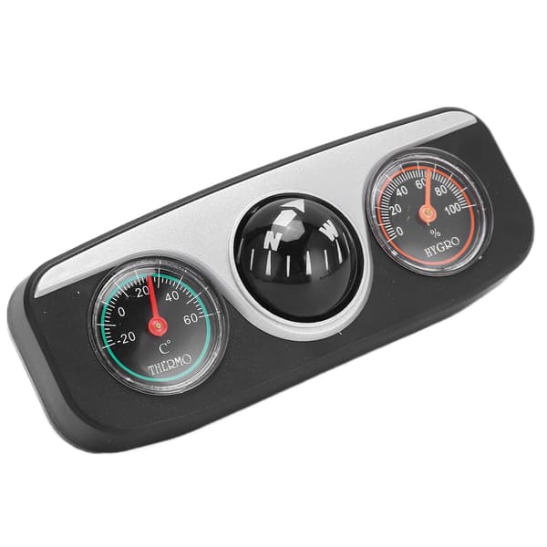 LC‑3 3 i 1 Bilnavigationsinstrumentbræt Multifunktionelt Kompas Termometer Hygrometer Instrumentbræt