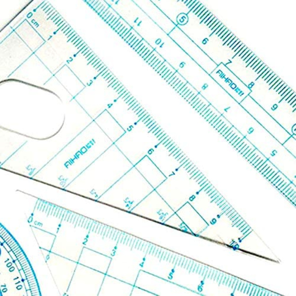 8-pack kompassset med gradskiva linjaler penna för matematik geometri