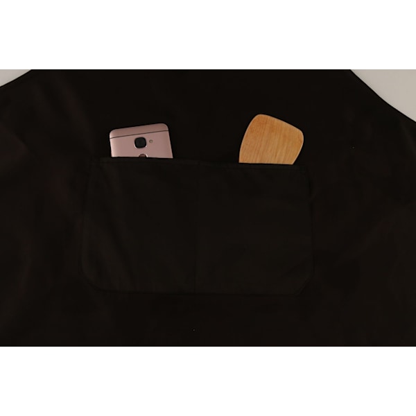 Professionellt kockförkläde, vattenavvisande med kockhattset, 2 delar för matlagning, bakning, trädgårdsarbete, restaurang och kaféer (polyesterfiber)