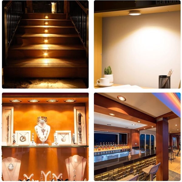 Smd Led-skiva, Energibesparande Bi-Pin Sockel 2W 200Lm Varmvit 3000K Ej Dimbar 12-24V Ac/Dc Låg Volt, För Inomhusbelysning Skåp Stugor Restauranger