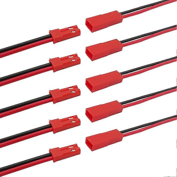 50 par 10 cm Jst stik kabel han+hun til Rc batteri, jst par stik med ledning