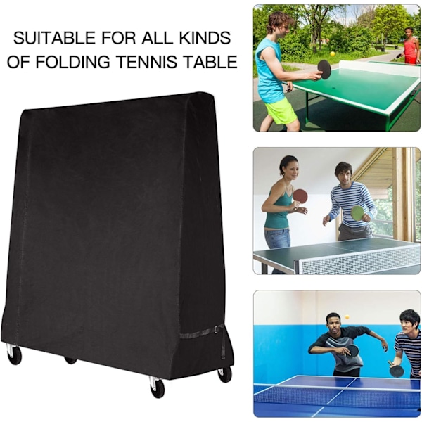 Bordskydd för bordtennisbord, väderbeständigt skydd för inomhusbruk med universell passform, dubbeltrådig sömteknik, starka rep och justerbar sladd