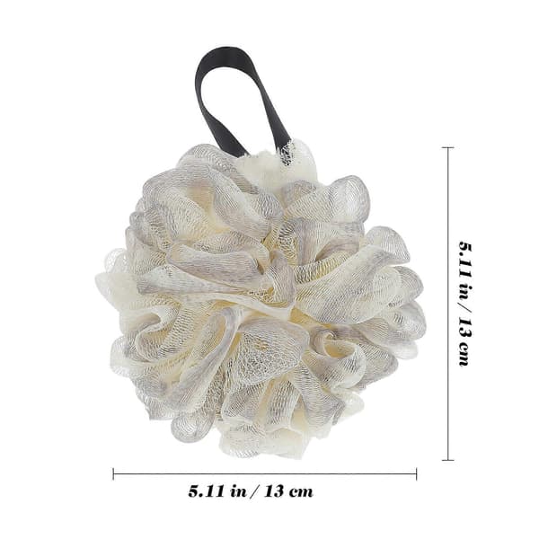 4 stk. brusepuffer, bruseloofahs, kropseksfoliator, badebold, kropsloofahs, kropsvaskesvamp, badetilbehør