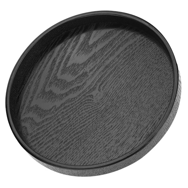 Rund Formet Massiv Træ Te Kaffe Snack Mad Serveringsbakke Plade Restaurant Bakker 24cm
