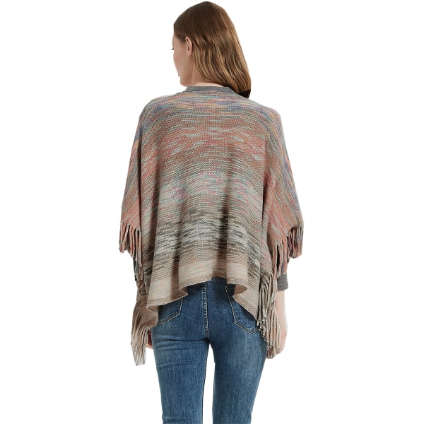 Kvinnors Boho Höst och Vinter Fladdrande Ombre Stickad Utländsk