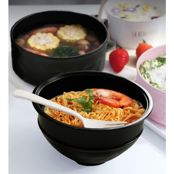 Mikrovågsugnsramenkokare Ramen skål set ätpinnar college sovsal