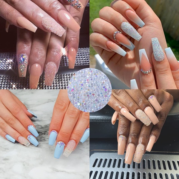 Dekorasjoner Mikro Negle Kaviar Pixie Krystaller for Negle DIY