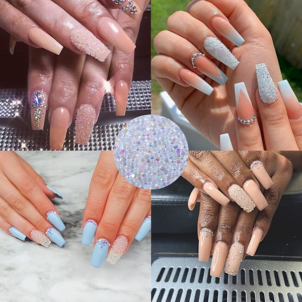 Dekorationer Micro Nail Caviar Pixie Kristaller för Naglar DIY