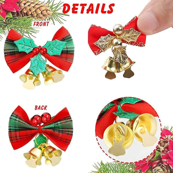 Motedesign for bryllupsdekorasjon, gjenbrukbare miniatyr julepynt med kunstige bær, 4 stiler mykt stoffmateriale perfekt for DIY