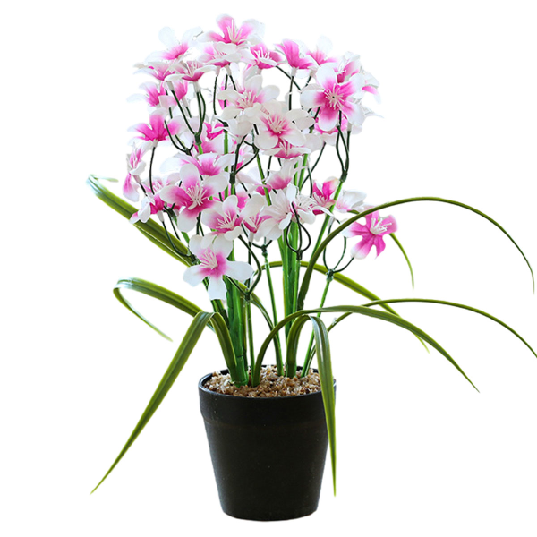 Vårblommande bonsai med löv, kreativa prydnader,