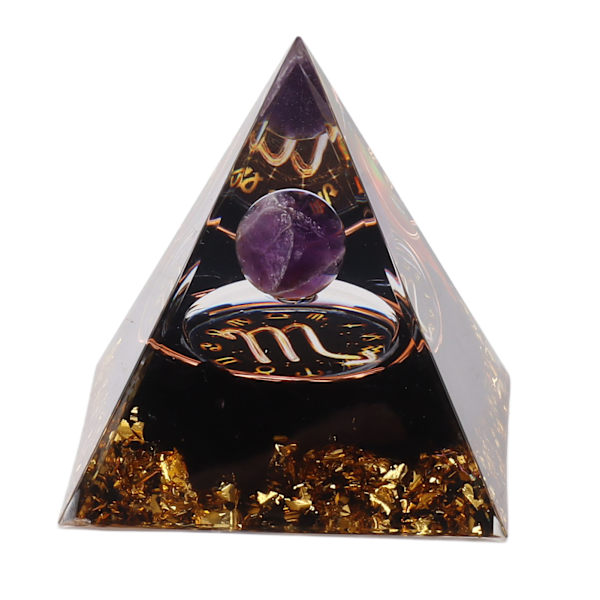 5 cm Pyramid Positiv Energi Healing Kristall Pyramid Meditation Organisk Sten Pyramid Zodiak Energi Generator Skorpion
